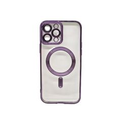 Magsafe Back Cover Σιλικόνης Διάφανο/Μωβ (iPhone 13 Pro Max)
