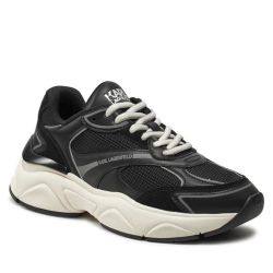Γυναικεία Δερμάτινα Runner Sneakers Μαύρα Karl Lagerfeld KL65624-400 BLACK