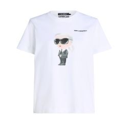 Γυναικείο Ikon Aquarelle K T-shirt Λευκό Karl Lagerfeld A1W17130-100 WHITE