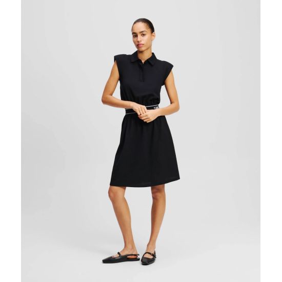 Γυναικείο Polo Φόρεμα Μαύρο Karl Lagerfeld A2W13038-999 Black
