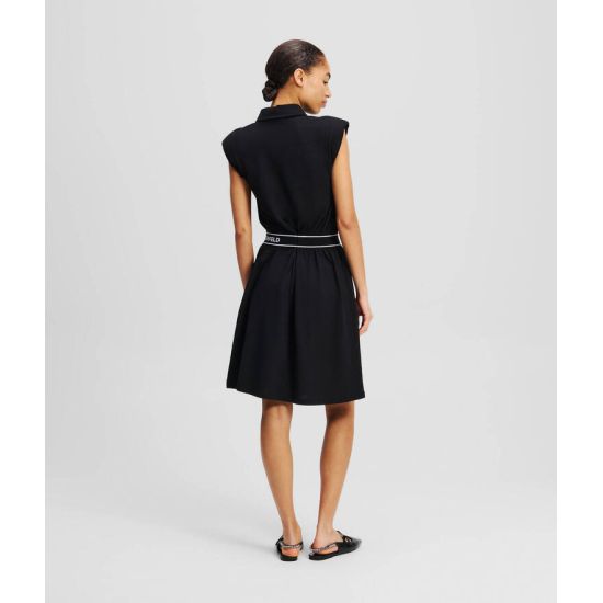 Γυναικείο Polo Φόρεμα Μαύρο Karl Lagerfeld A2W13038-999 Black