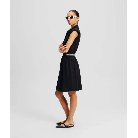 Γυναικείο Polo Φόρεμα Μαύρο Karl Lagerfeld A2W13038-999 Black