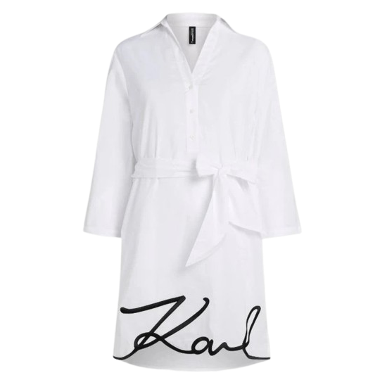Γυναικείο DNA Signature Beach Φόρεμα Λευκό Karl Lagerfeld A2W46075-100 White