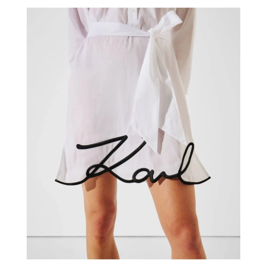 Γυναικείο DNA Signature Beach Φόρεμα Λευκό Karl Lagerfeld A2W46075-100 White