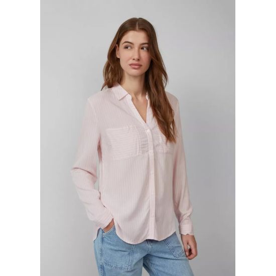 Γυναικείο Ριγέ Πουκάμισο Ροζ S.Oliver 2163647-41G9