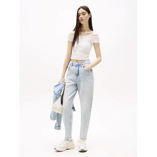 Γυναικείο Mom Τζιν Γαλάζιο Tommy Jeans DW0DW20656-1AB