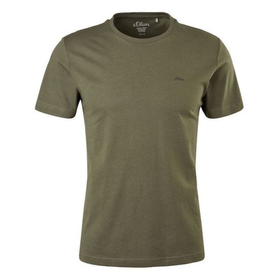 Ανδρικό T-Shirt Χακί S.Oliver 2057430-7940