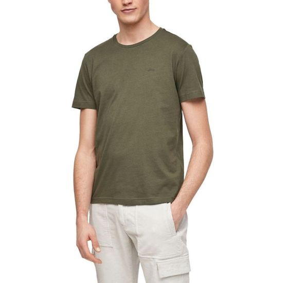 Ανδρικό T-Shirt Χακί S.Oliver 2057430-7940