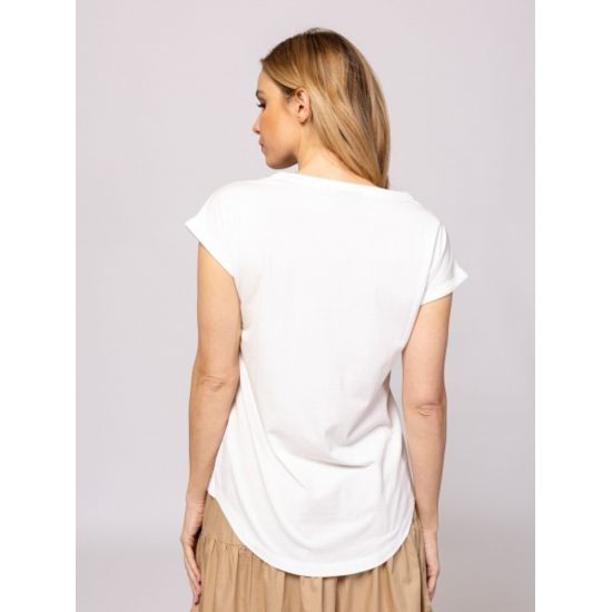 Γυναικείο Malenas25 T-shirt Λευκό Heavy Tools T17032-ECRU