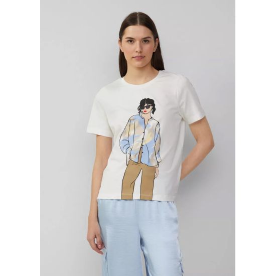 Γυναικείο T-Shirt Λευκό S.Oliver 2164146-02E1