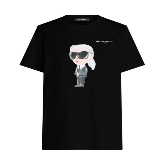 Γυναικείο Ikon Aquarelle K T-shirt Μαύρο Karl Lagerfeld A1W17130-999 Black