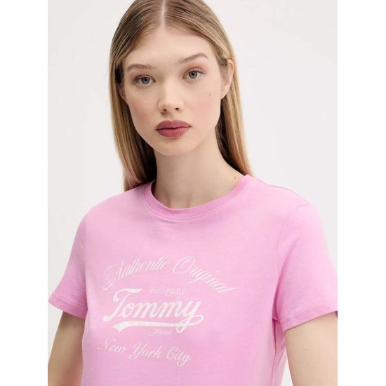 Γυναικείο T-shirt Ροζ Tommy Jeans DW0DW21404-U06