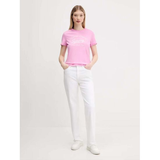 Γυναικείο T-shirt Ροζ Tommy Jeans DW0DW21404-U06