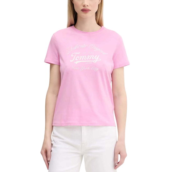 Γυναικείο T-shirt Ροζ Tommy Jeans DW0DW21404-U06
