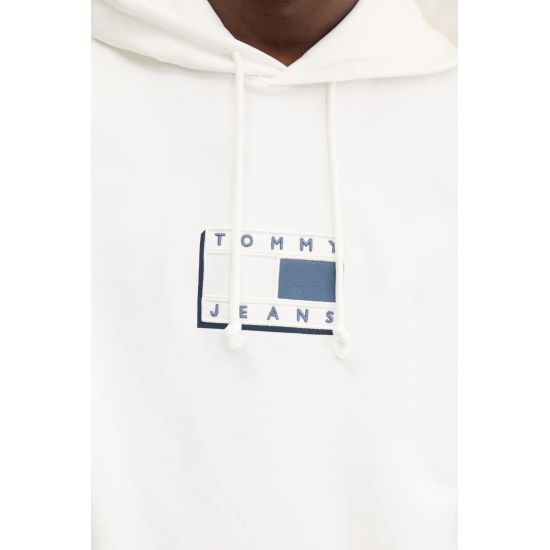Ανδρικό Φούτερ Λευκό Tommy Jeans DM0DM21623-YBL