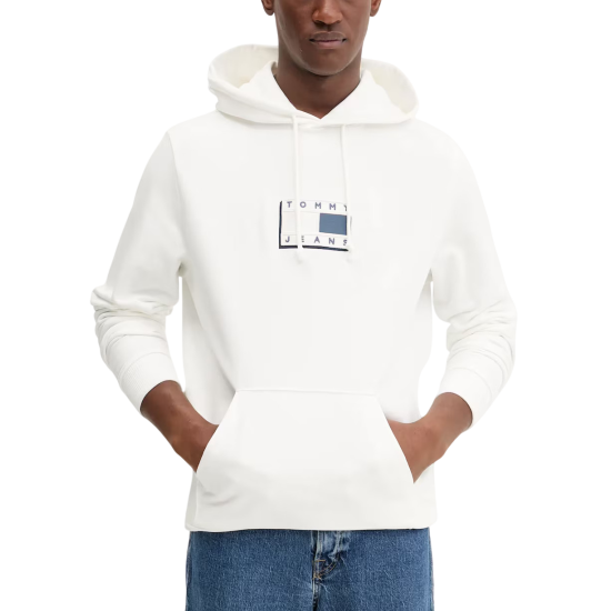 Ανδρικό Φούτερ Λευκό Tommy Jeans DM0DM21623-YBL
