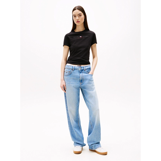 Γυναικείο T-shirt Μαύρο Tommy Jeans DW0DW21422-BDS
