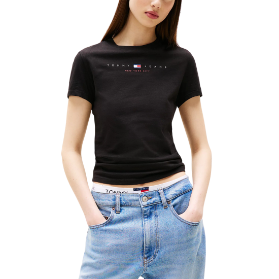 Γυναικείο T-shirt Μαύρο Tommy Jeans DW0DW21422-BDS