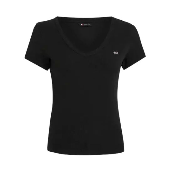 Γυναικείο Slim Essential T-shirt Μαύρο Tommy Jeans DW0DW17385-BDS