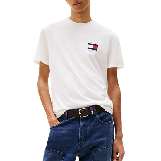 Ανδρικό T-shirt Λευκό Tommy Jeans DM0DM21910-YBL