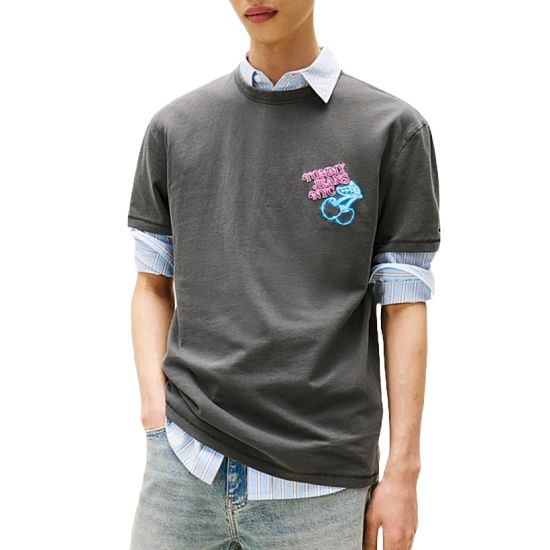 Ανδρικό Novelty Fair T-shirt Ανθρακί Tommy Jeans DM0DM21829-0GJ