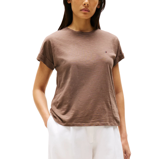 Γυναικείο T-shirt Καφέ Tommy Hilfiger WW0WW45747-GTO