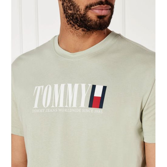 Ανδρικό T-shirt Μέντα Tommy Jeans DM0DM21941-M1C