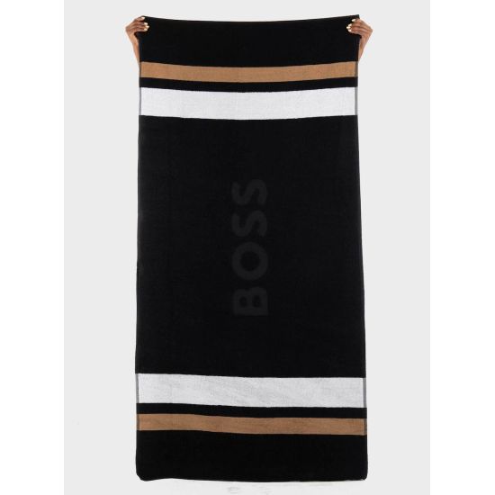 Unisex Πετσέτα Θαλάσσης Μαύρη Boss 50540532-001