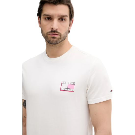 Ανδρικό T-shirt Λευκό Tommy Jeans DM0DM21577-YBL