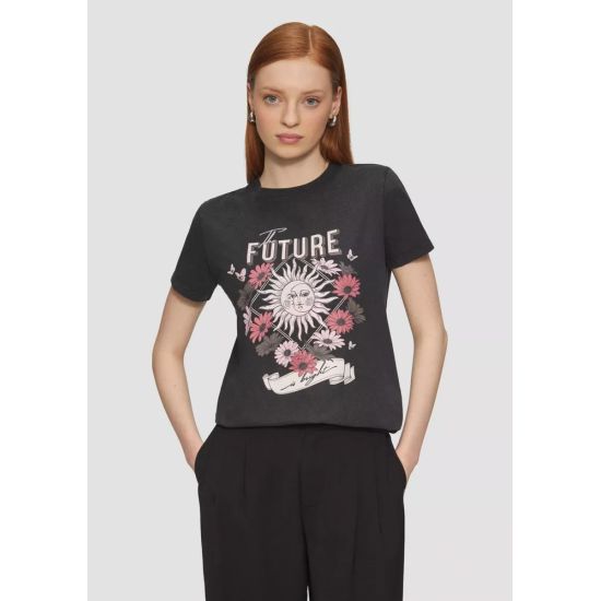 Γυναικείο T-shirt Μαύρο S.Oliver 2165278-99D1