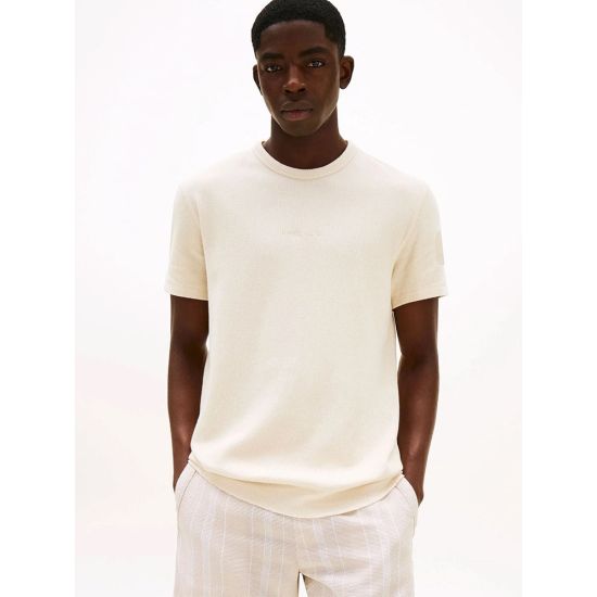 Ανδρικό T-shirt Μπεζ Tommy Jeans DM0DM21778-ACH