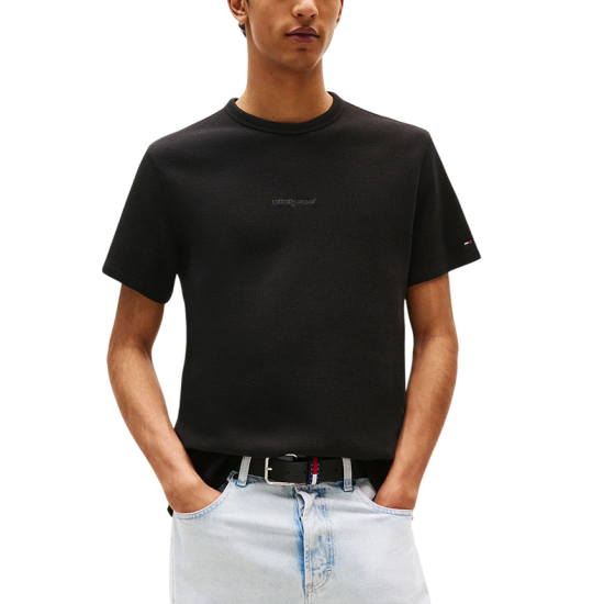 Ανδρικό T-shirt Μαύρο Tommy Jeans DM0DM21778-BDS