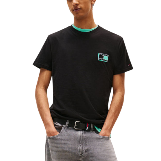 Ανδρικό T-shirt Μαύρο Tommy Jeans DM0DM21577-BDS