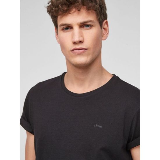 Ανδρικό T-Shirt Μαύρο S.Oliver 2057430-9999