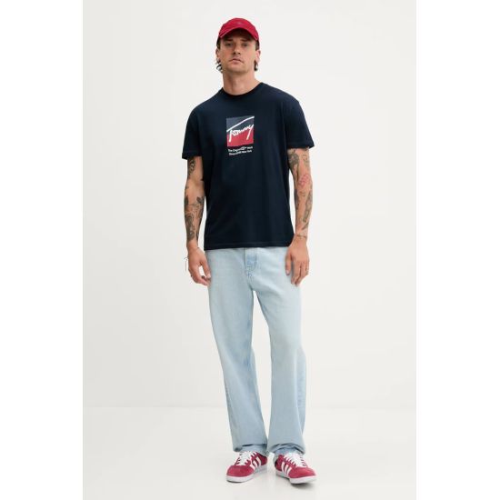Ανδρικό T-shirt Navy Μπλε Tommy Jeans DM0DM21940-C1G
