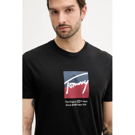 Ανδρικό T-shirt Μαύρο Tommy Jeans DM0DM21940-BDS