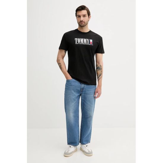 Ανδρικό T-shirt Μαύρο Tommy Jeans DM0DM21941-BDS