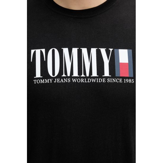 Ανδρικό T-shirt Μαύρο Tommy Jeans DM0DM21941-BDS