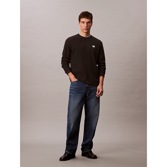 Ανδρικό Μακρυμάνικο T-shirt Μαύρο Calvin Klein LV040EM217-UB1