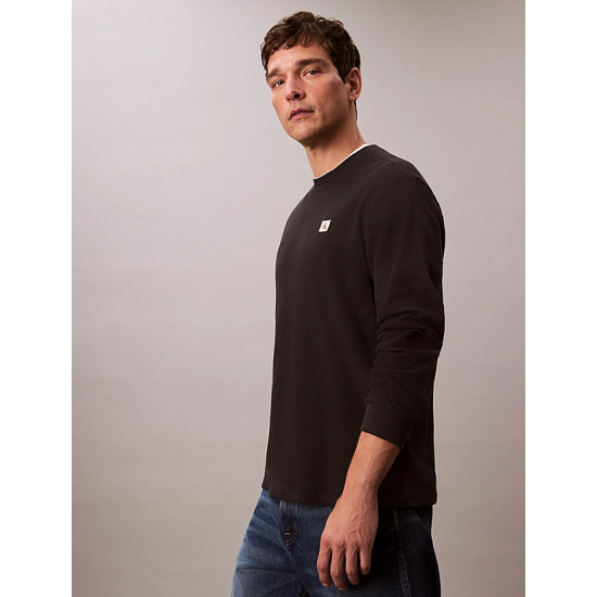 Ανδρικό Μακρυμάνικο T-shirt Μαύρο Calvin Klein LV040EM217-UB1