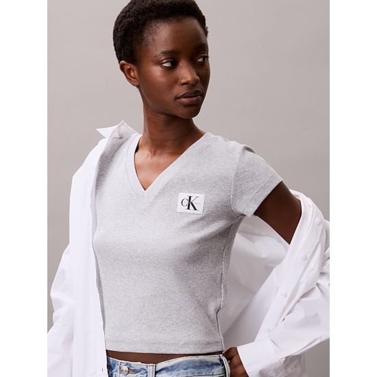 Γυναικείο T-shirt Γκρι Calvin Klein LV047C910G-P79