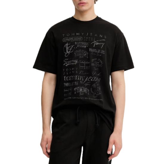 Ανδρικό Archive Logos T-shirt Μαύρο Tommy Jeans DM0DM21584-BDS