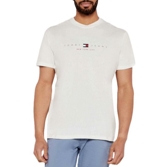 Ανδρικό T-shirt Λευκό Tommy Jeans DM0DM21911-YBL