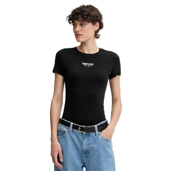 Γυναικείο Slim T-shirt Μαύρο Tommy Jeans DW0DW20913-BDS