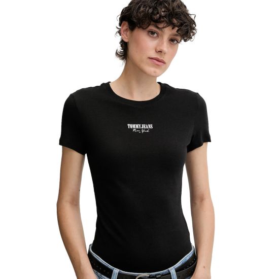 Γυναικείο Slim T-shirt Μαύρο Tommy Jeans DW0DW20913-BDS