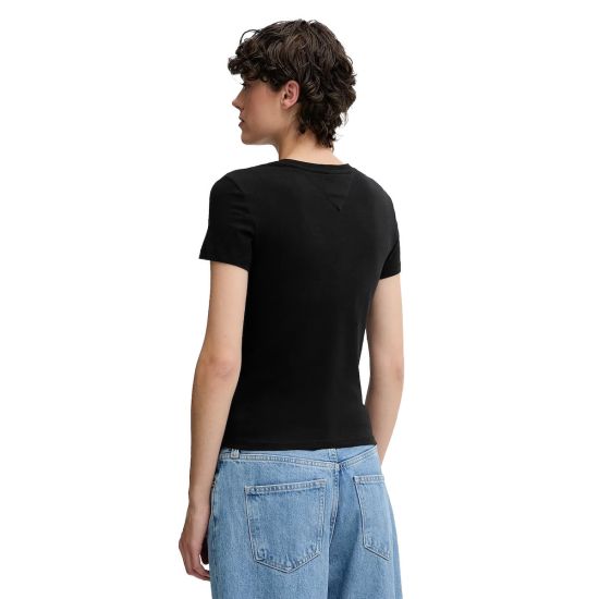 Γυναικείο Slim T-shirt Μαύρο Tommy Jeans DW0DW20913-BDS