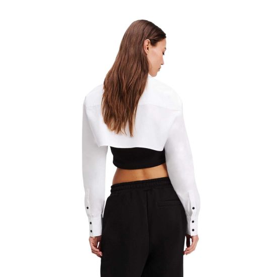Γυναικείο Πουκάμισο Λευκό Karl Lagerfeld Jeans A3W11006-998 BLACK/WHITE