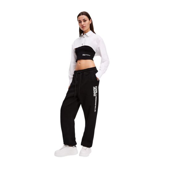 Γυναικείο Πουκάμισο Λευκό Karl Lagerfeld Jeans A3W11006-998 BLACK/WHITE