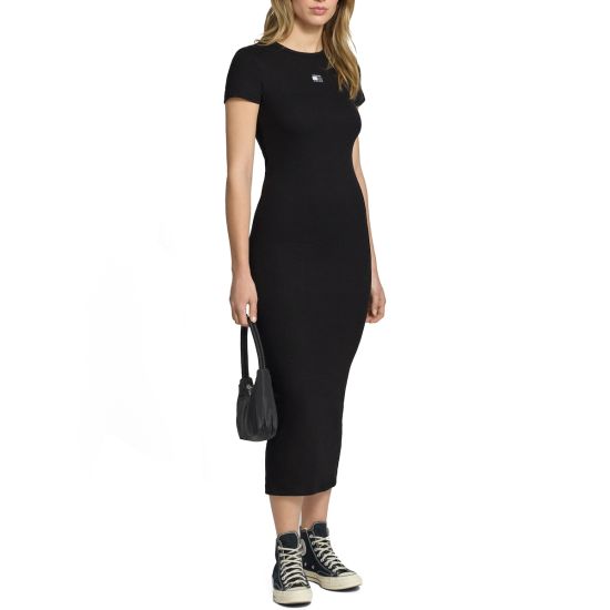 Γυναικείο Κοντομάνικο Φόρεμα Μαύρο Tommy Jeans DW0DW20873-BDS
