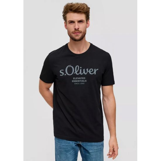 Ανδρικό T-shirt Μαύρο S.Oliver 2139909-99D1